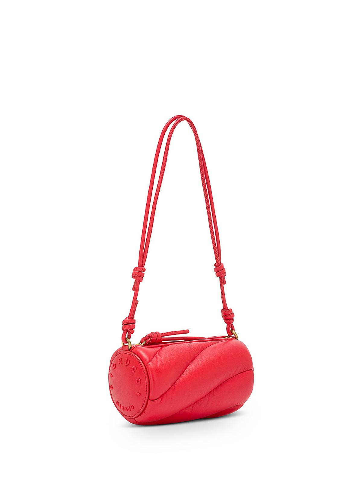 Fiorucci Mella Leather Shoulder Bag In Marshmallow Shape In Red