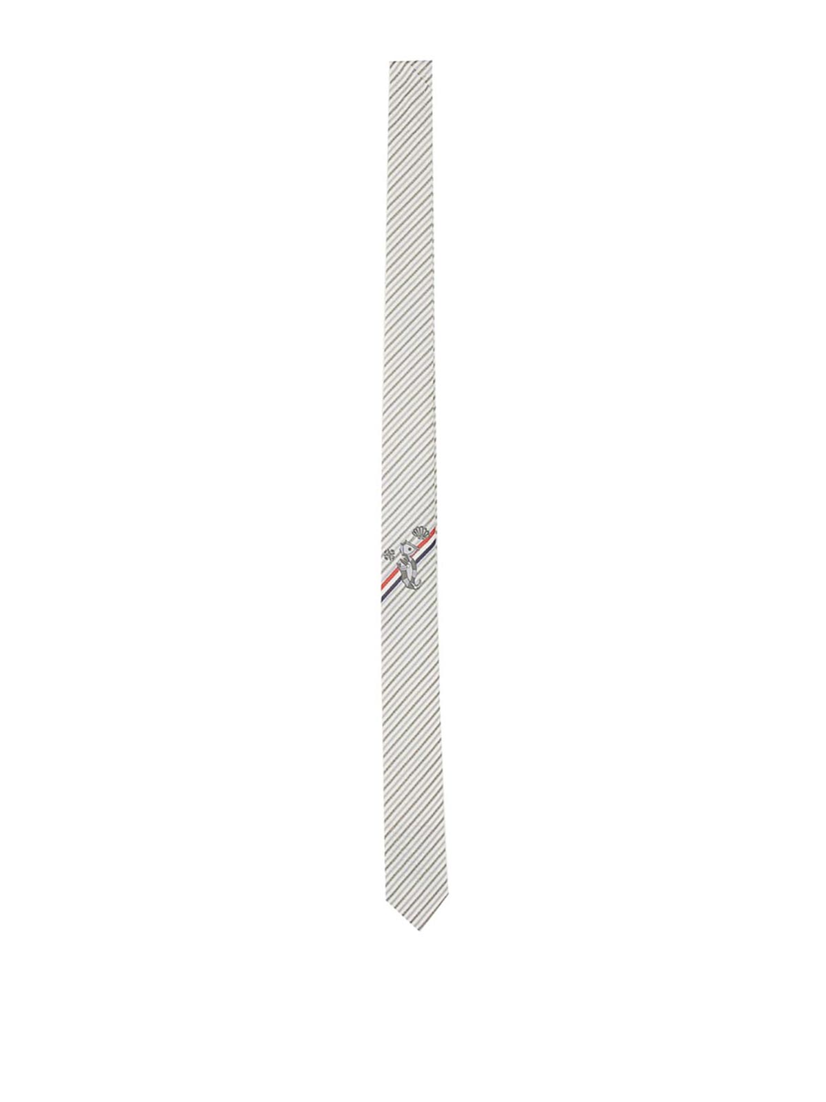 Shop Thom Browne Classic Tie In Grey