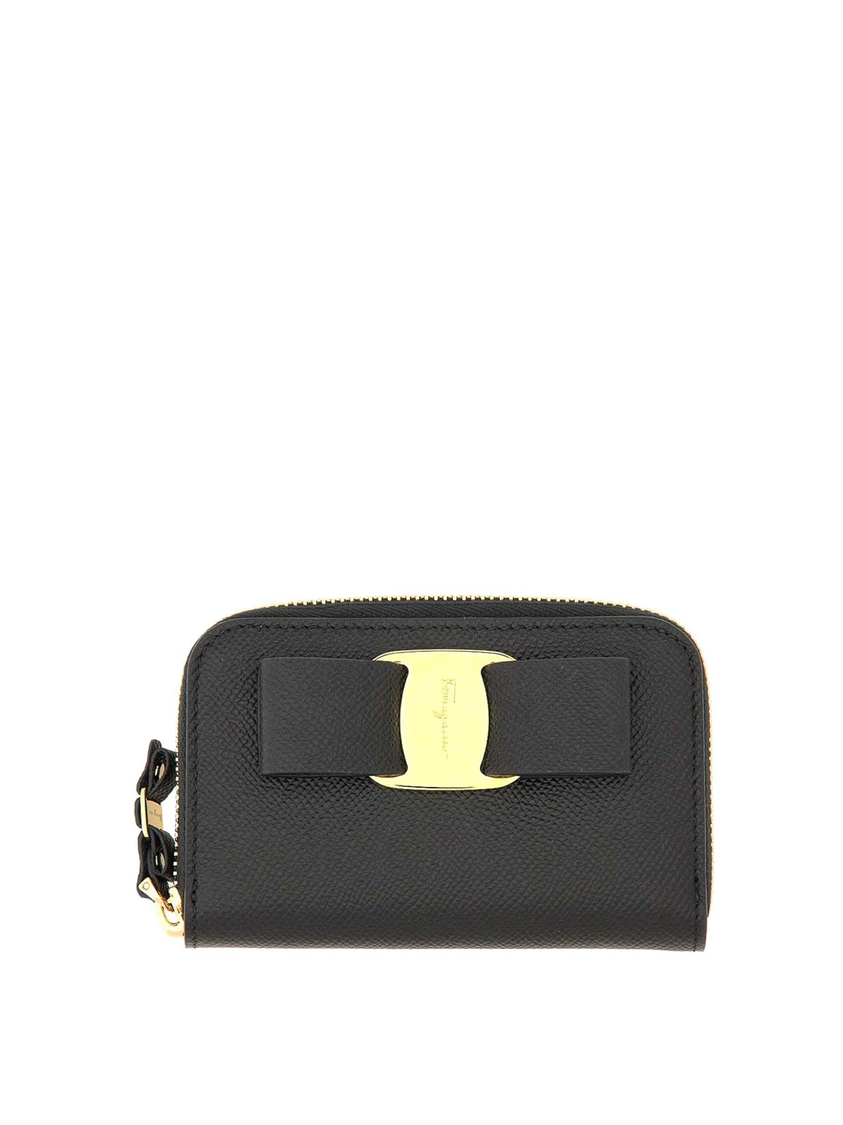 Shop Ferragamo Card Holder Vara In Black