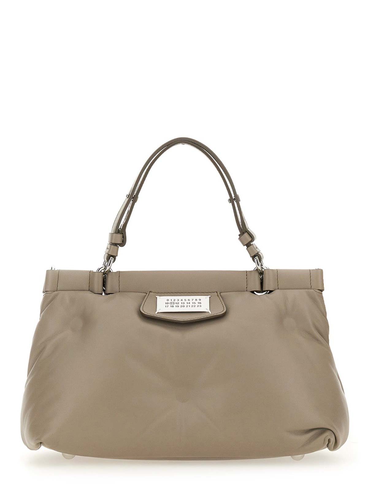 Shop Maison Margiela Glam Slam Handbag Small In Light Grey