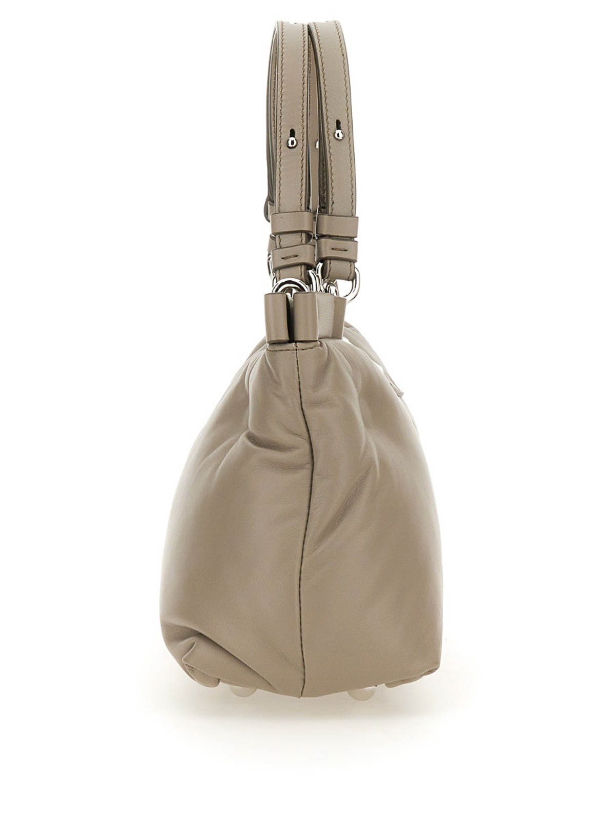 Shop Maison Margiela Glam Slam Handbag Small In Light Grey