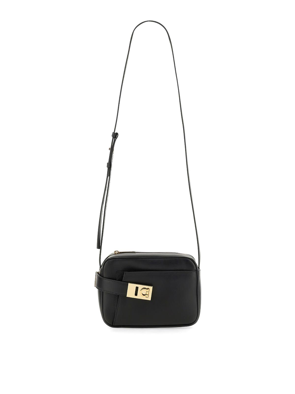 Shop Ferragamo Small Camera Case Bag In Black