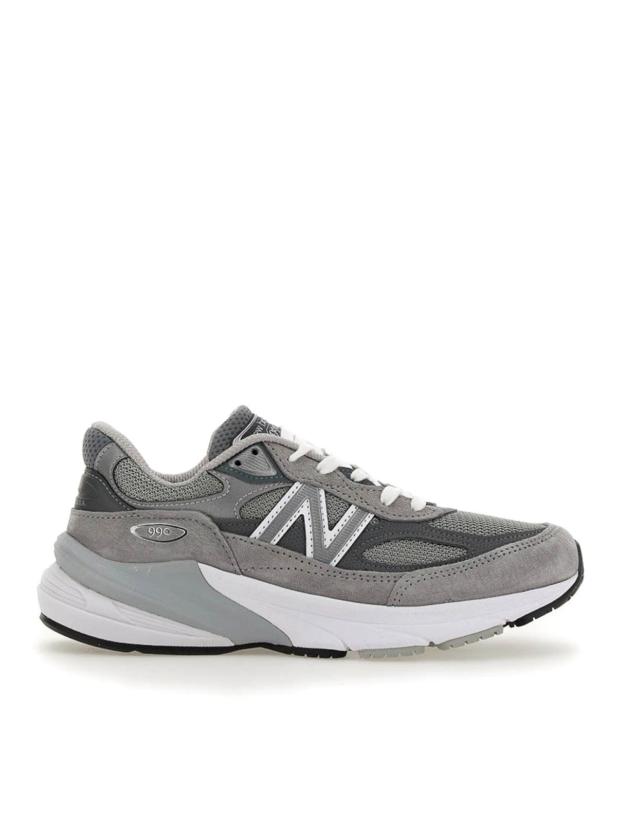 Shop New Balance Logo Sneakers In Grey