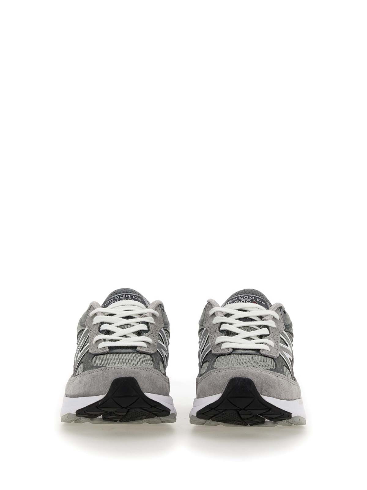 Shop New Balance Logo Sneakers In Grey