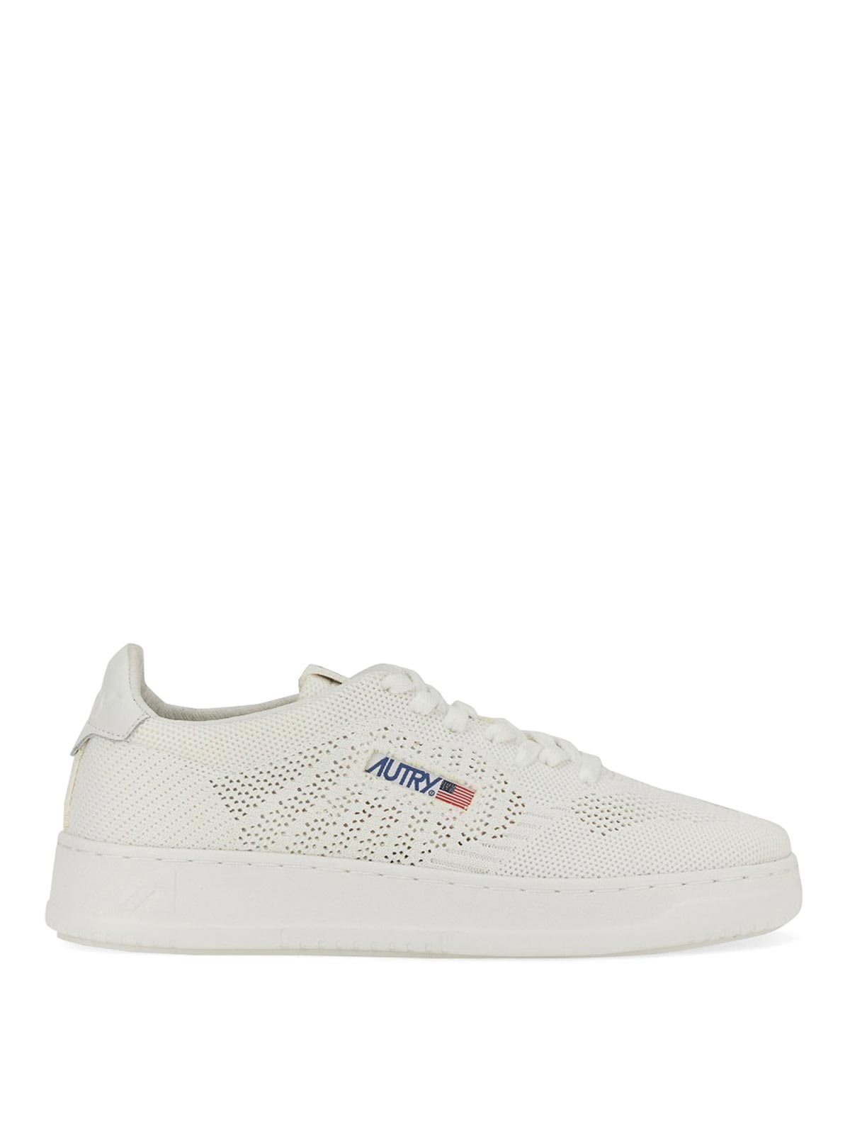 Shop Autry Medalist Easeknit Low Sneakers In White