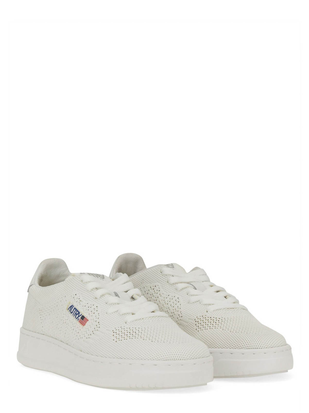 Shop Autry Medalist Easeknit Low Sneakers In White