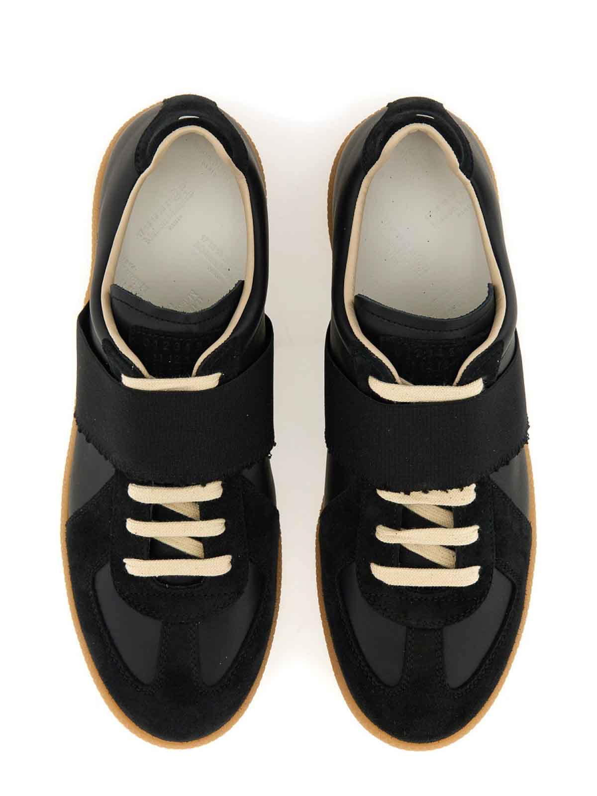 Shop Maison Margiela Replica Sneakers In Black