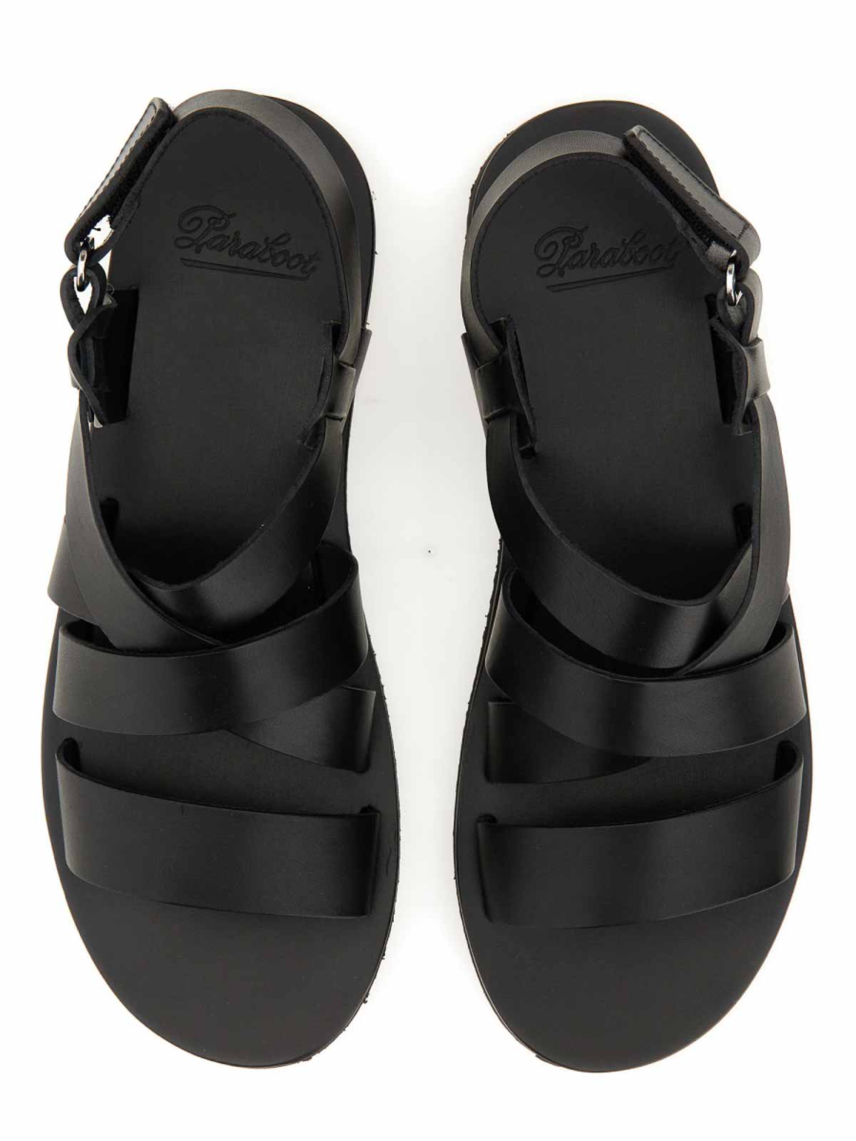 Shop Paraboot Noumea Sandals In Black