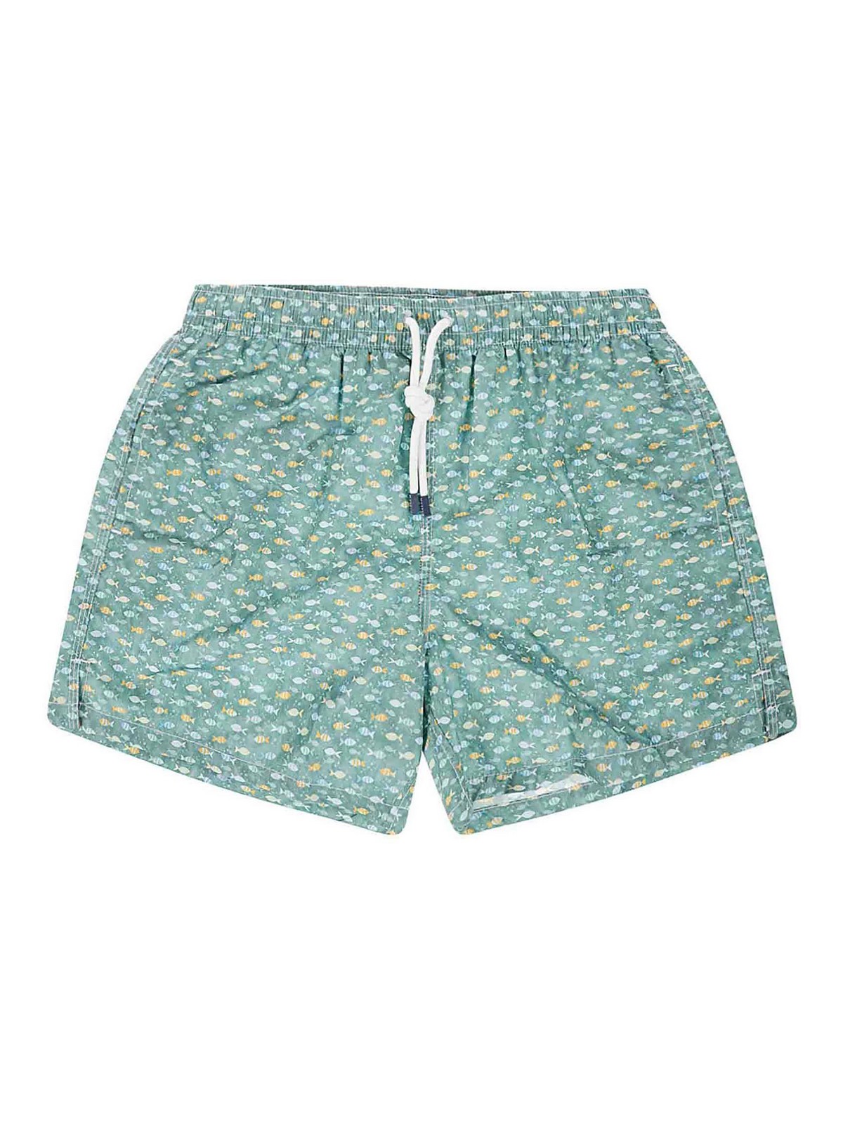 Shop Fedeli Madeira Swimming Trunk In Green