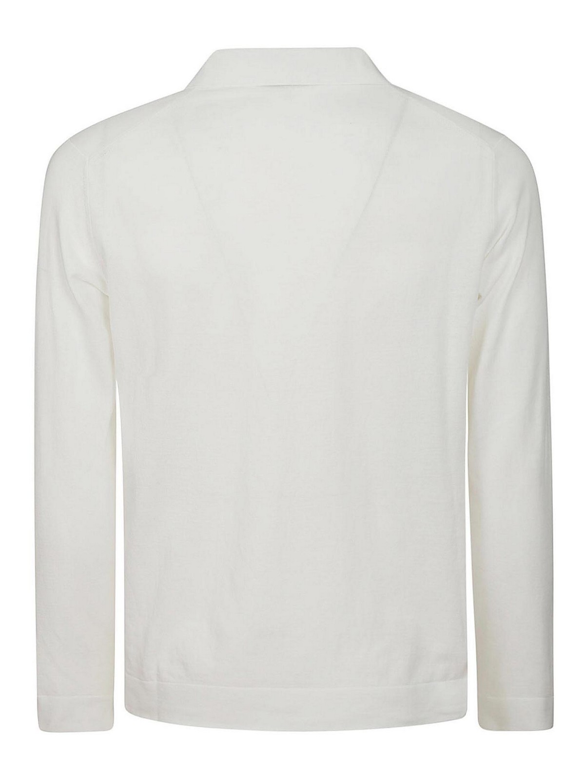 Shop Filippo De Laurentiis Polo Skipper Ls In White