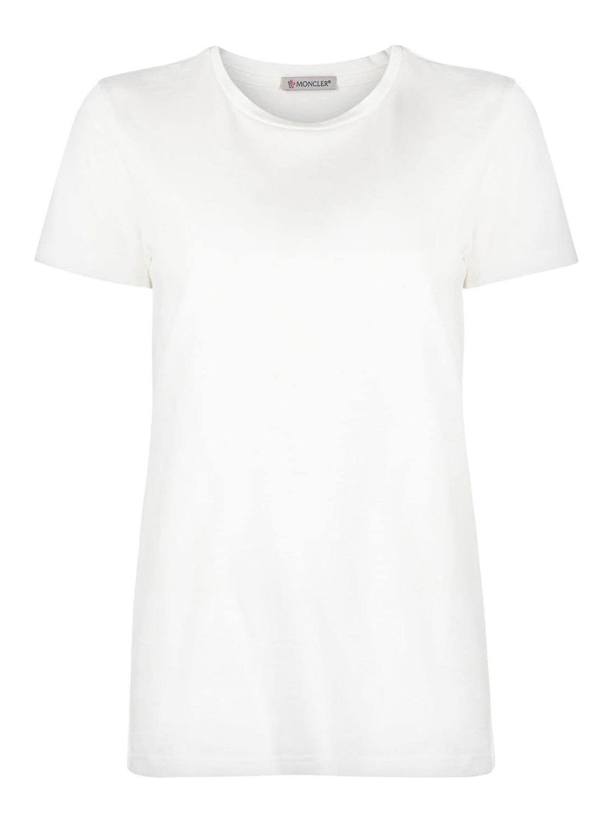 Shop Moncler Crew-neck T-shirt In Beige