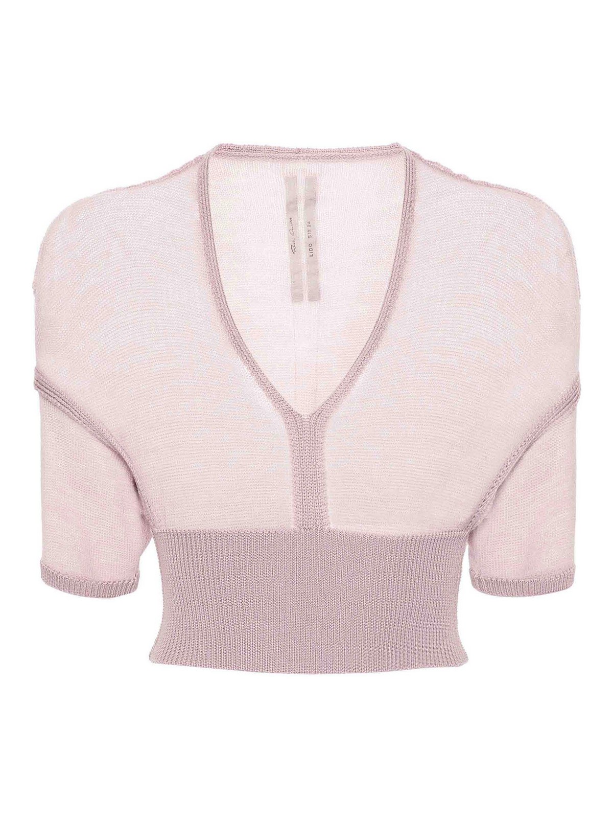 Shop Rick Owens Fine-knit Virgin Wool Top In Pink