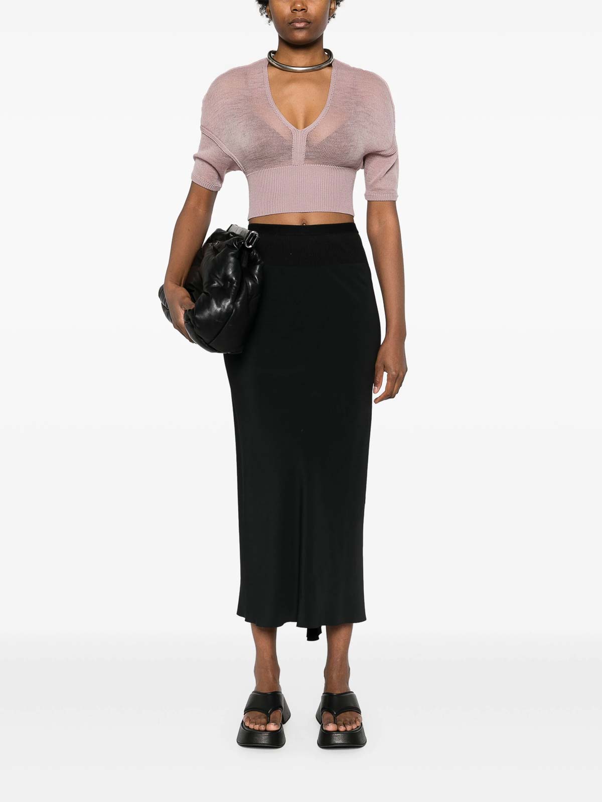 Shop Rick Owens Fine-knit Virgin Wool Top In Pink