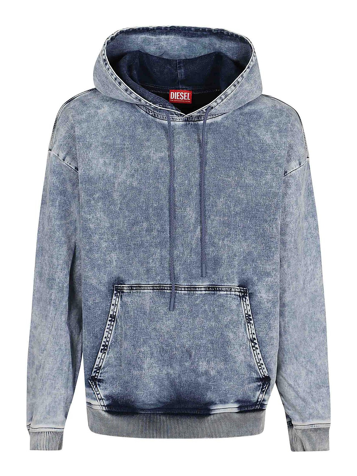 Shop Diesel Denim Sweatshirt In Light Wash