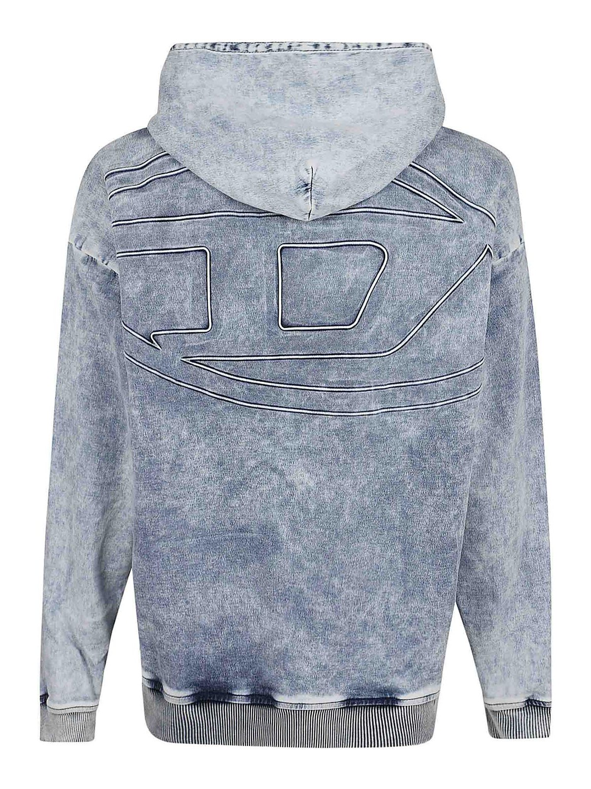 Shop Diesel Denim Sweatshirt In Light Wash