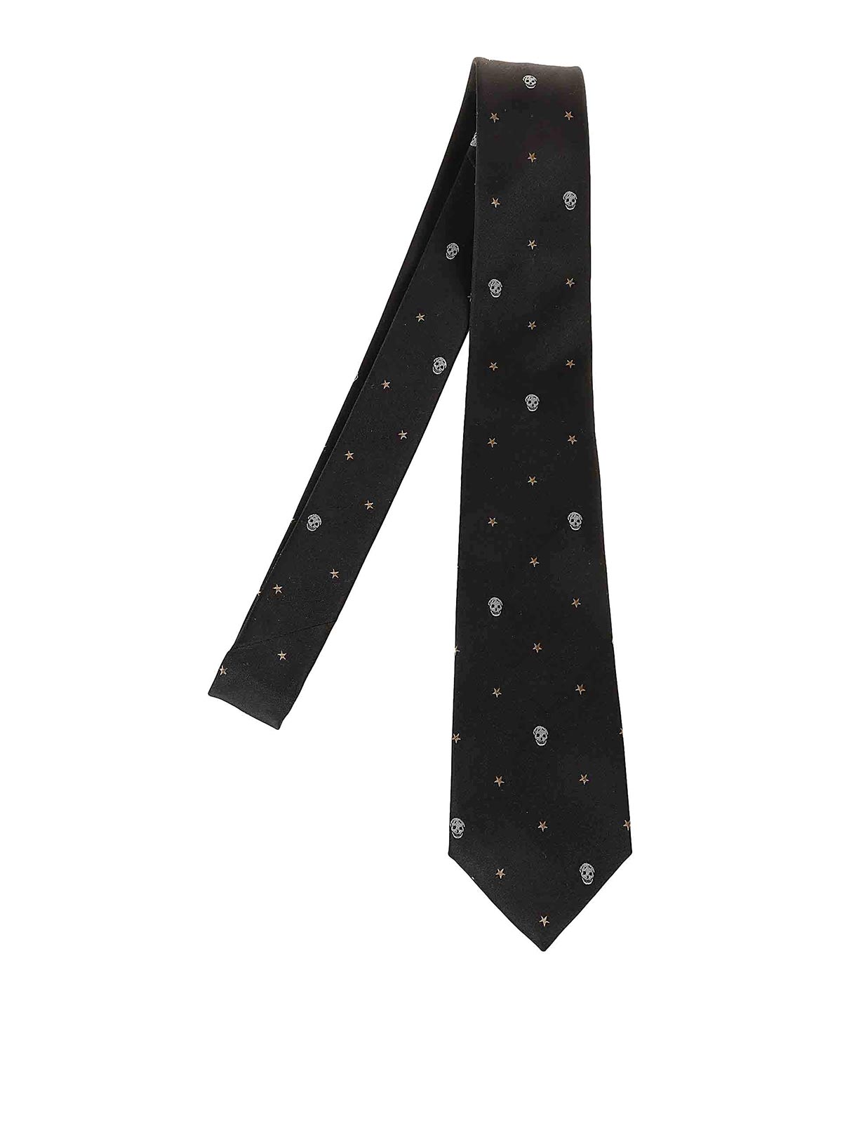 Shop Alexander Mcqueen Silk Tie In Black