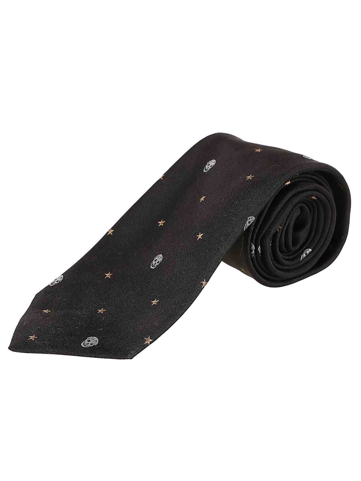 Shop Alexander Mcqueen Silk Tie In Black