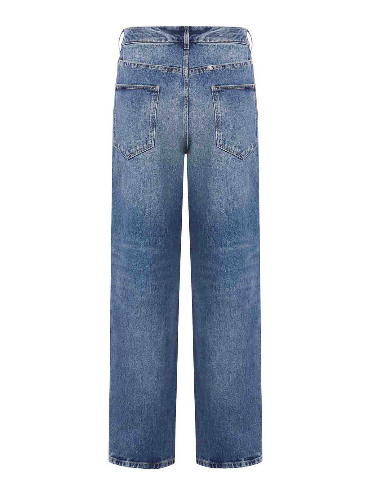 Shop Givenchy Straight Leg Jeans In Medium Wash