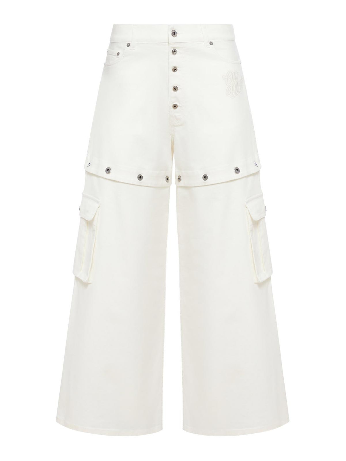 Shop Off-white Straight Leg Jeans In White