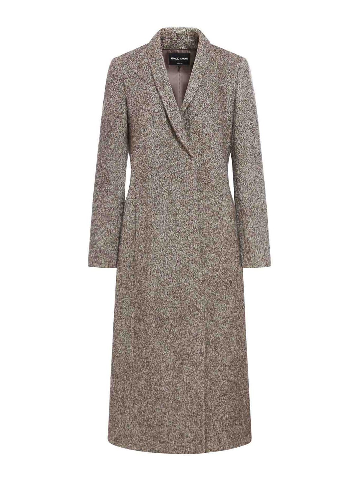 Shop Giorgio Armani Coat In Grey