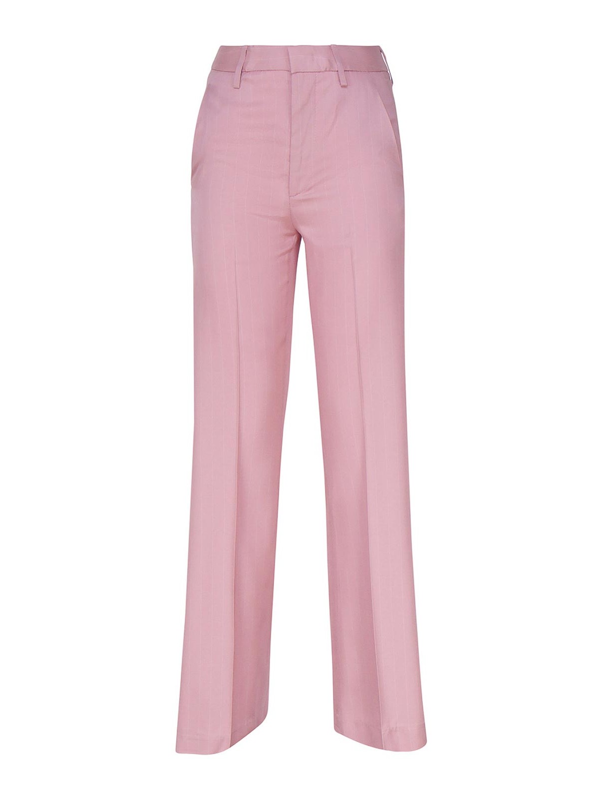 Shop Dondup Janice Trousers In Viscose In Light Purple