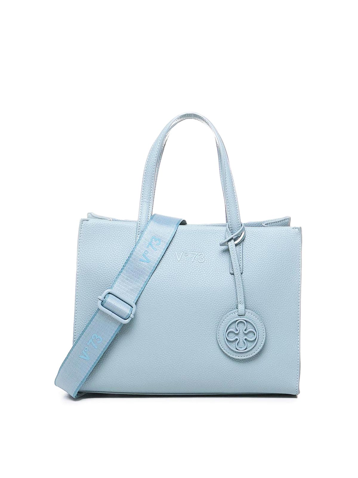 Shop V73 Visia Bag In Eco-leather In Light Grey