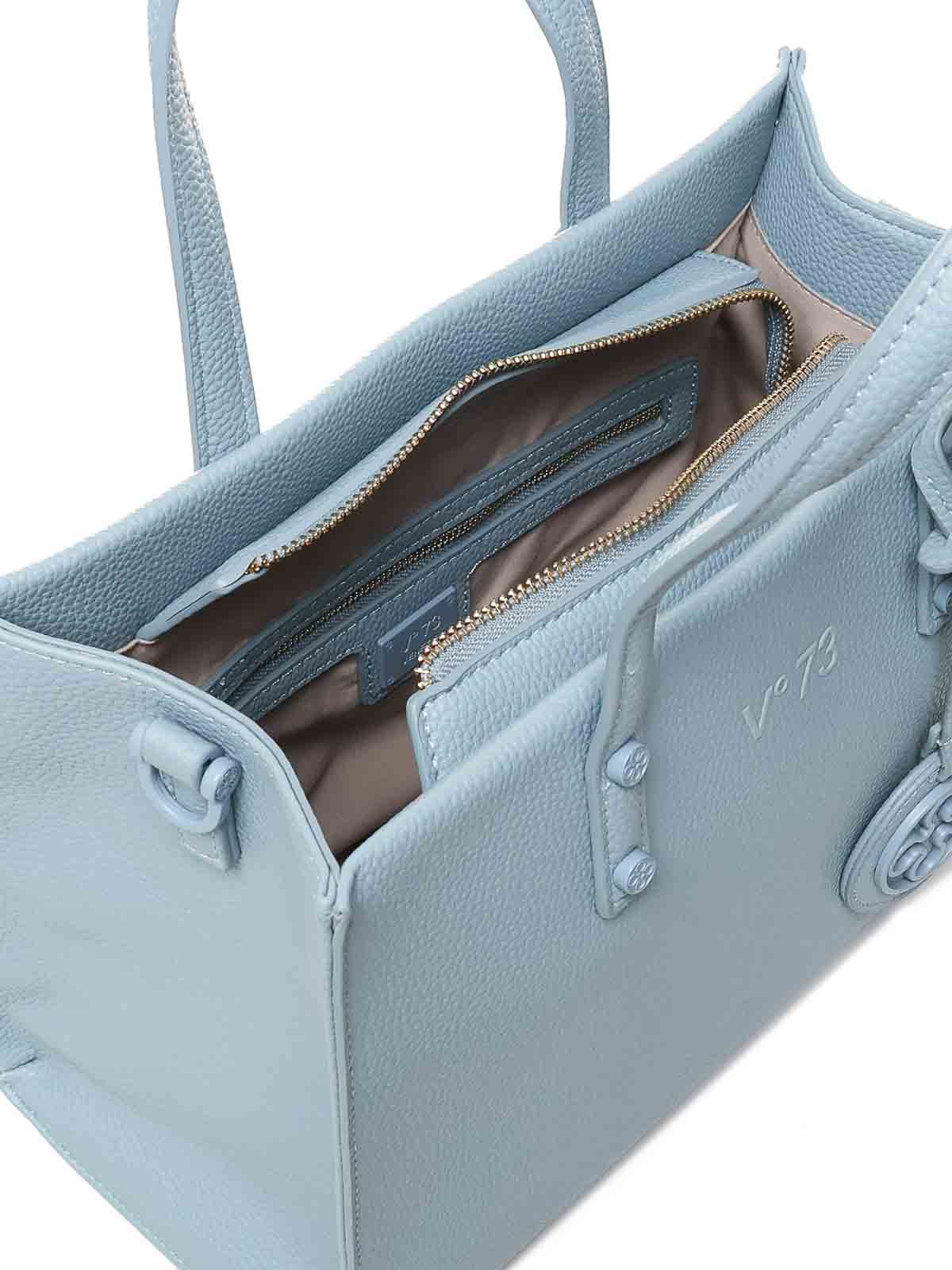 Shop V73 Visia Bag In Eco-leather In Light Grey