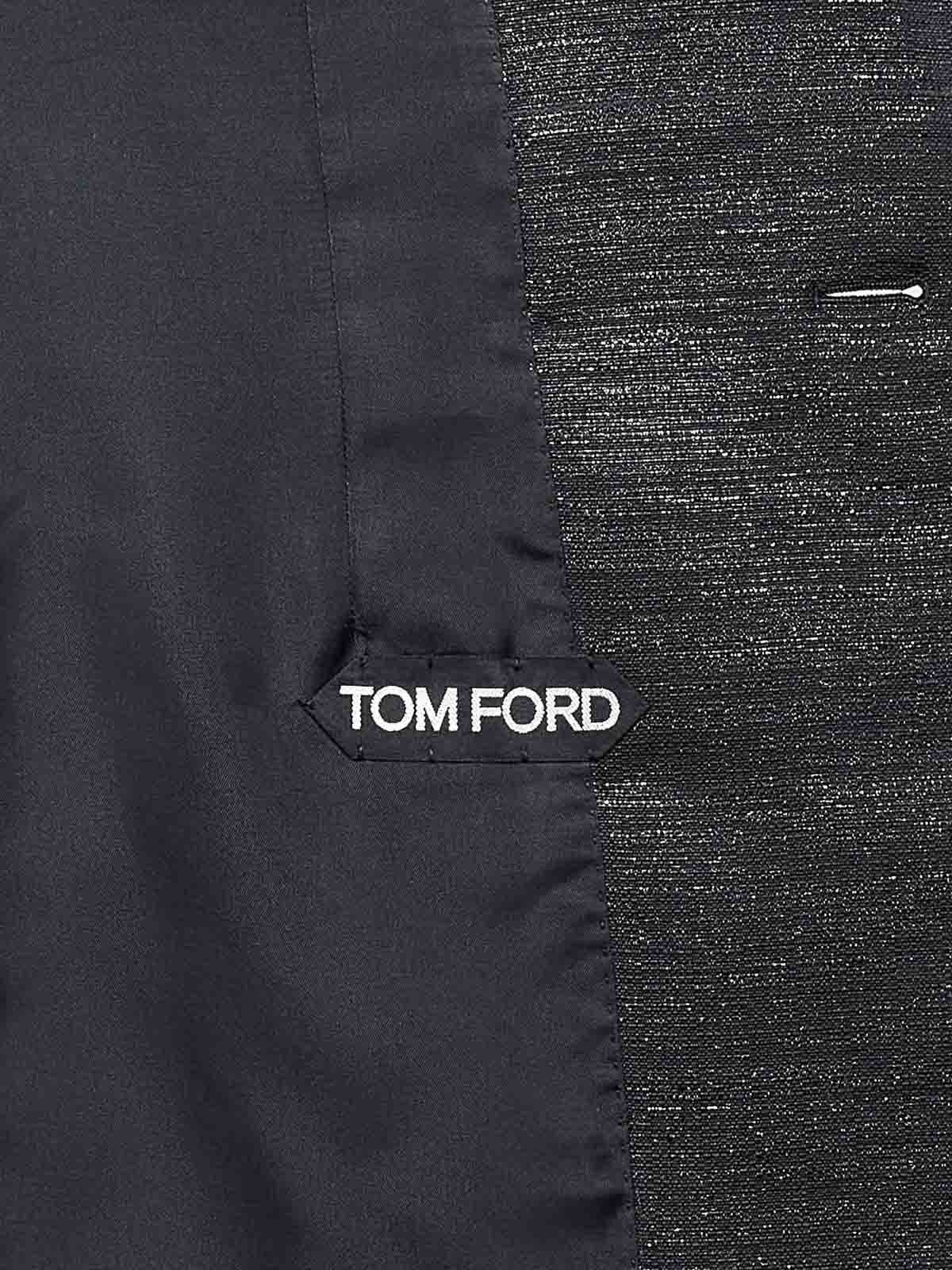 Shop Tom Ford Lurex Blazer In Negro