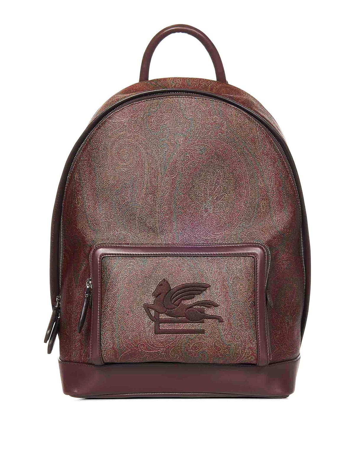 Shop Etro Jacquard Paisley Backpack In Marrón