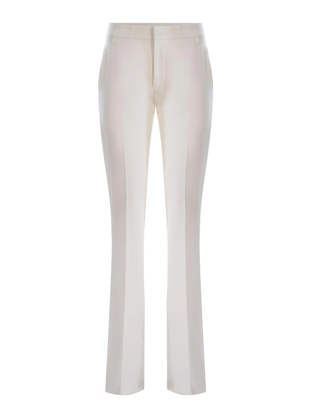 Shop Dondup Lexi Casual Trousers In White