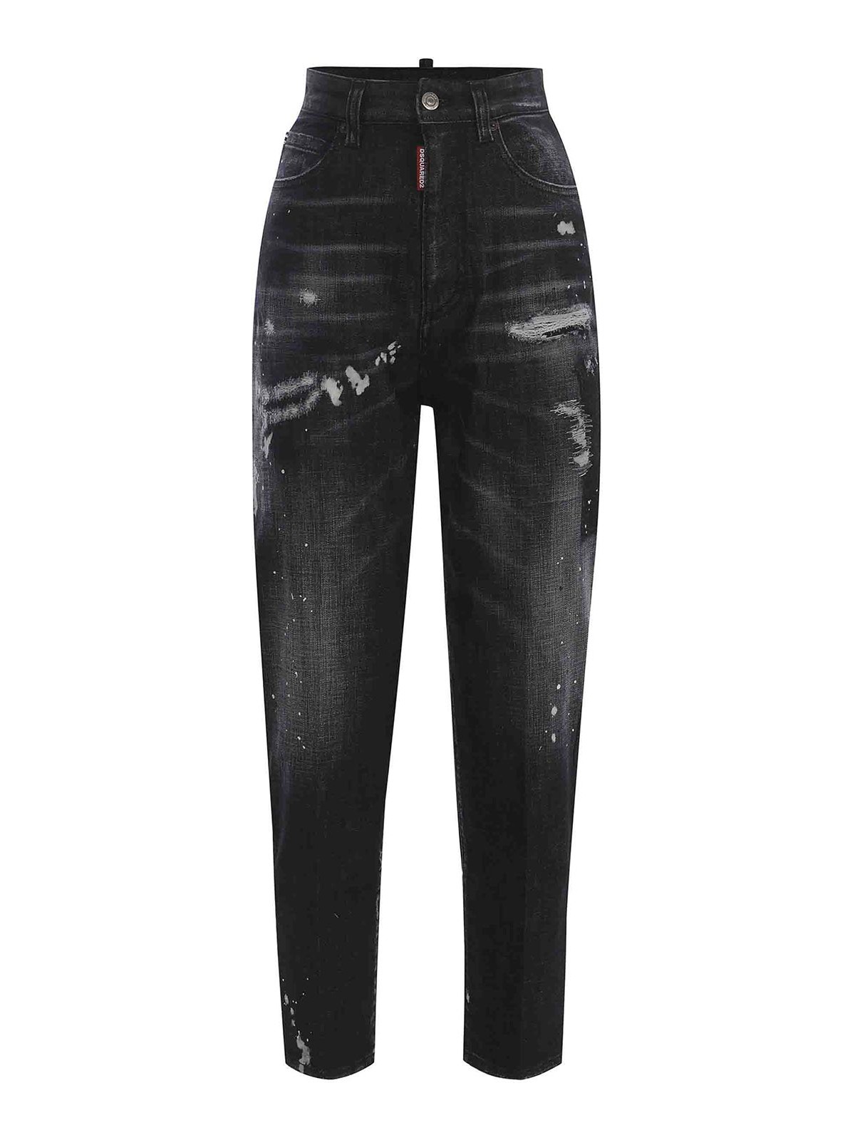 Shop Dsquared2 Straight Leg Jeans In Denim