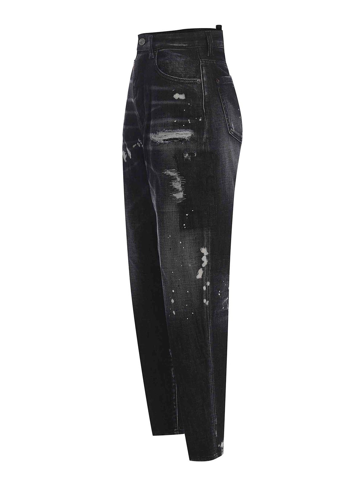 Shop Dsquared2 Straight Leg Jeans In Denim