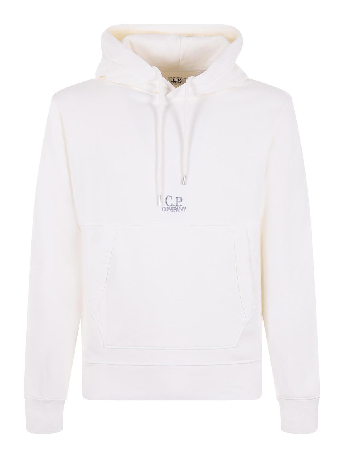 Shop C.p. Company Hoodie In Cotton In White