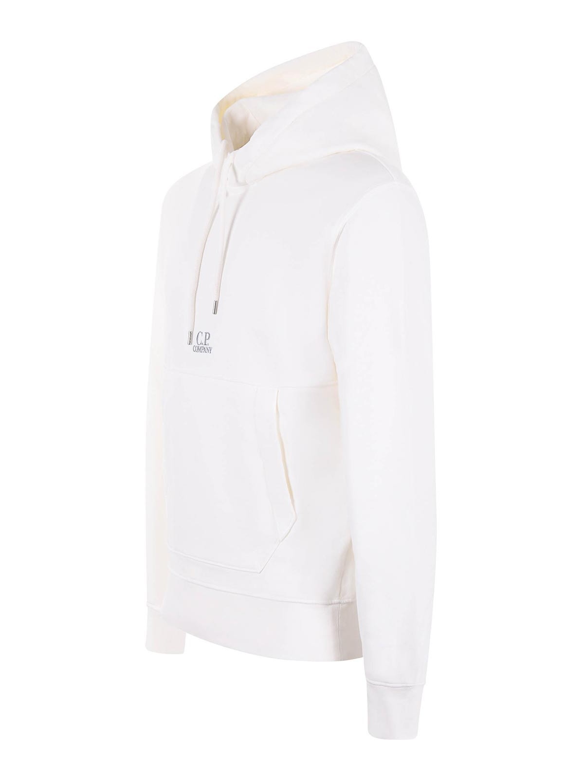 Shop C.p. Company Hoodie In Cotton In White