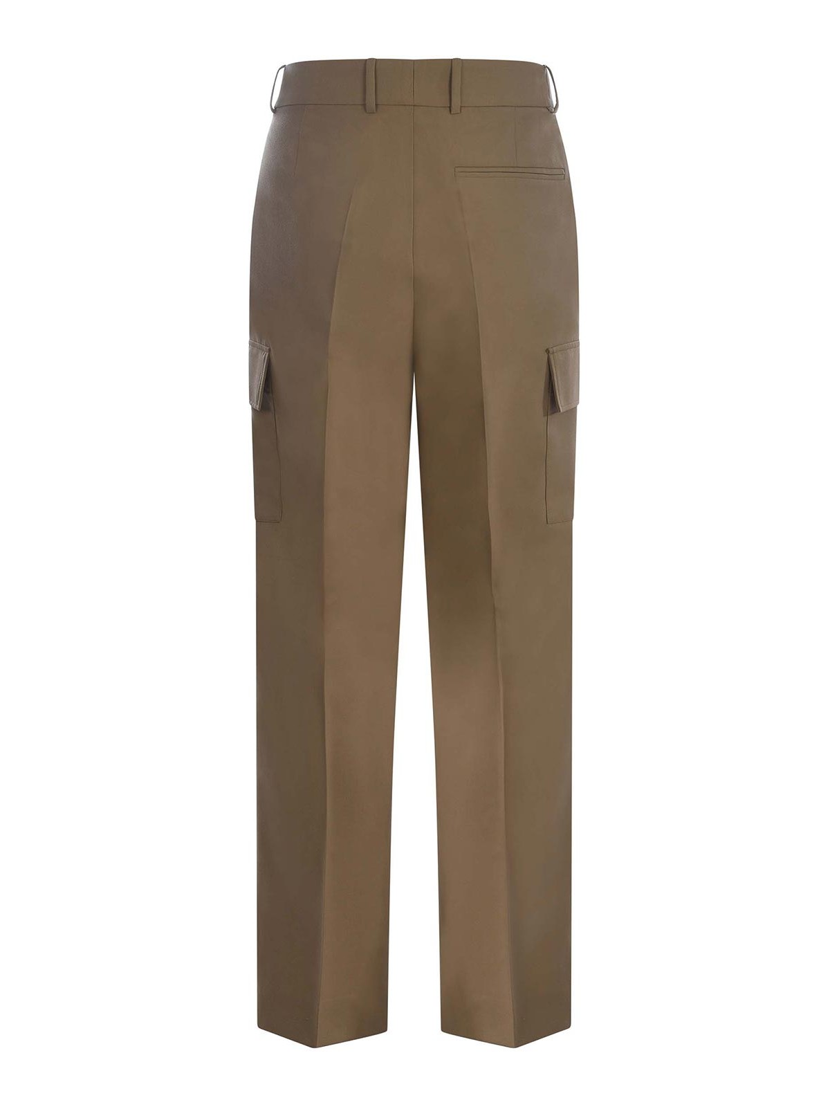 Shop Drôle De Monsieur Trousers In Wool Blend In Beige