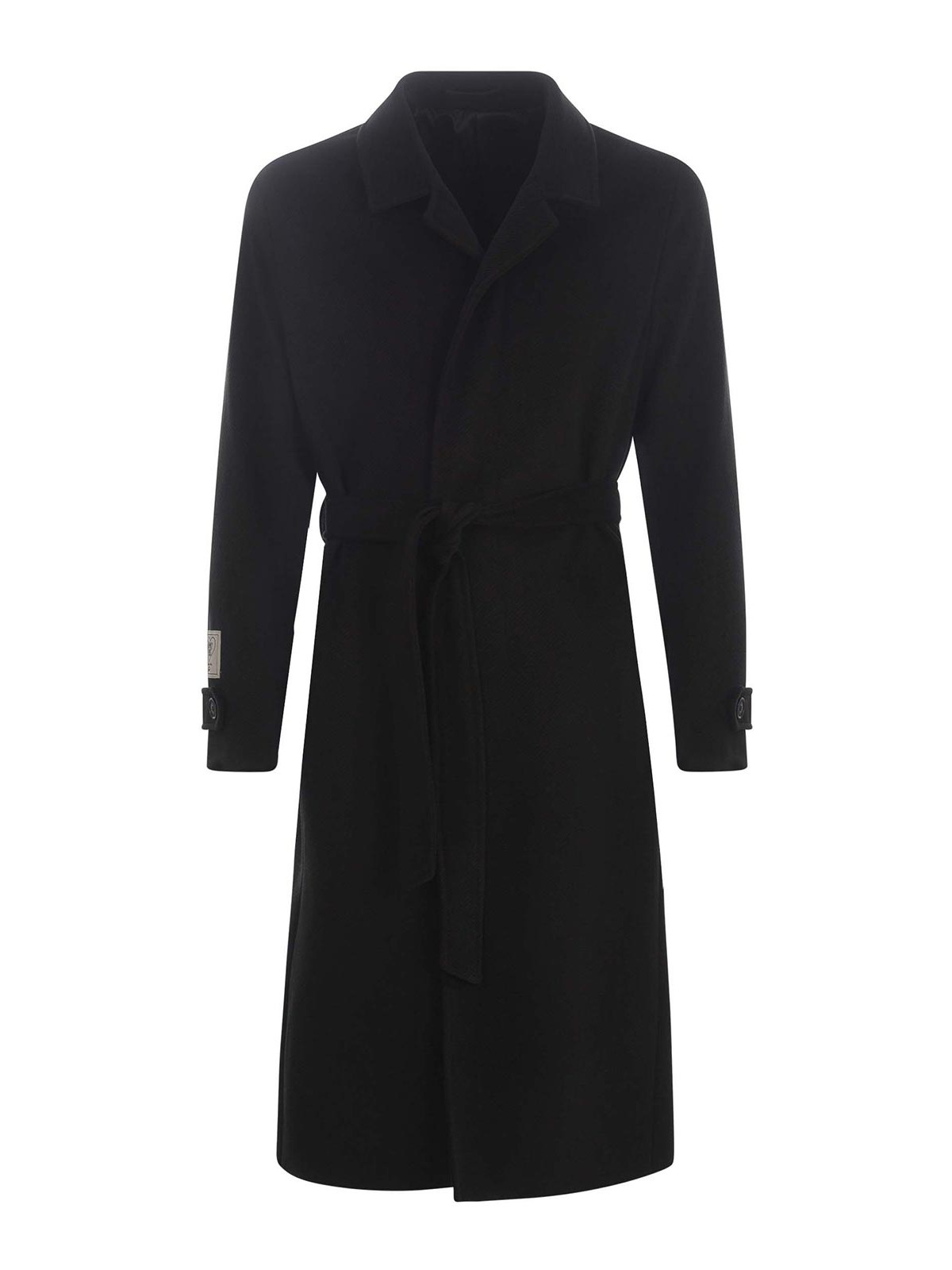 Shop Family First Milano Coat In Blend Wool In Black