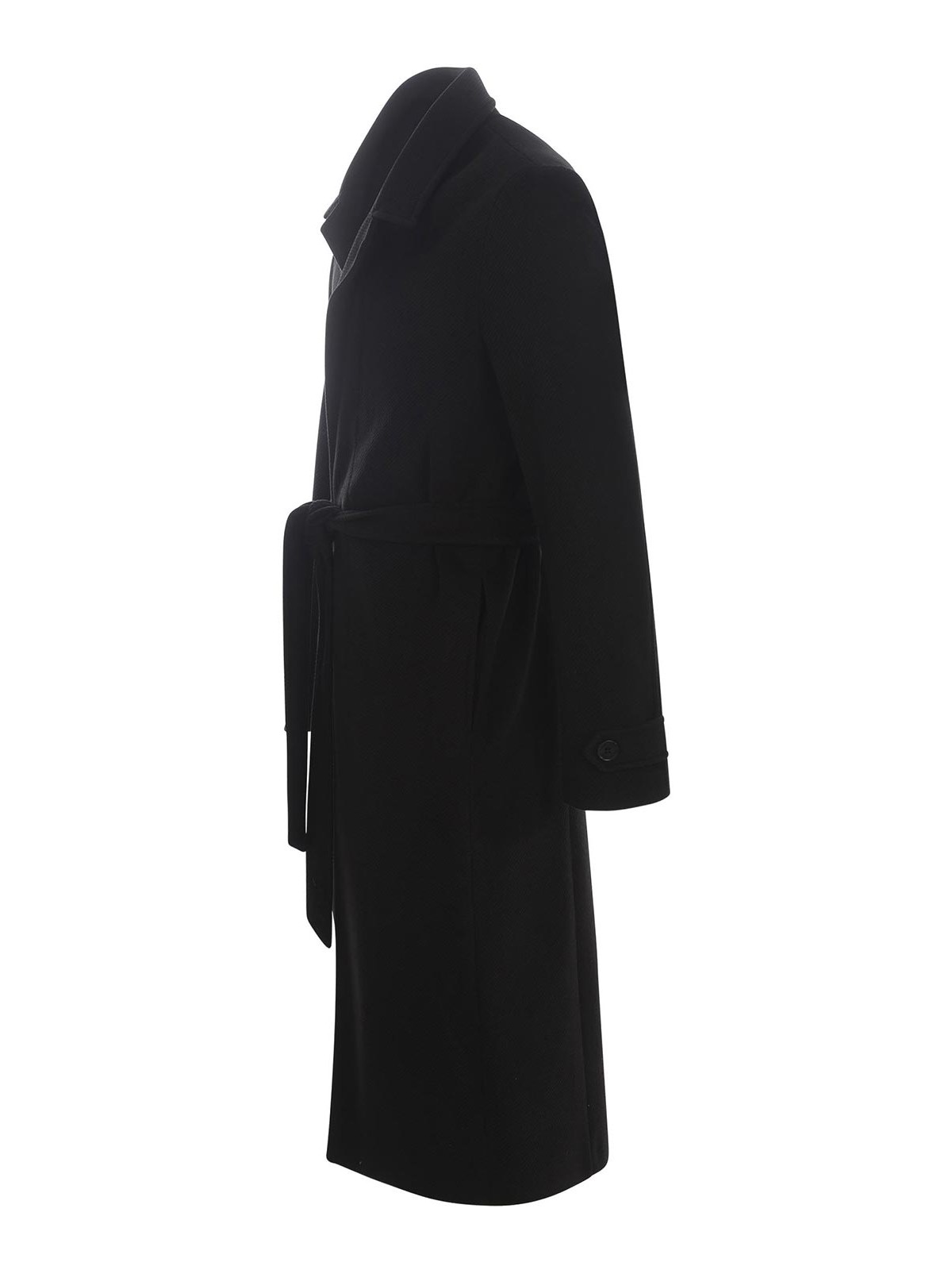 Shop Family First Milano Coat In Blend Wool In Black