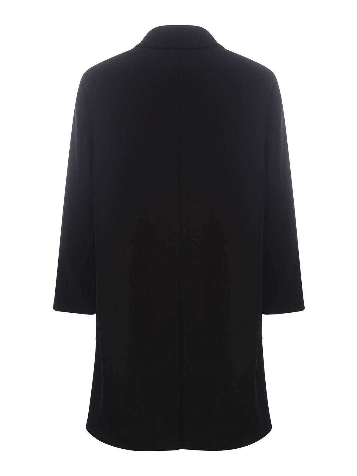 Shop Tagliatore Coat In Virgin Wool Blend In Black