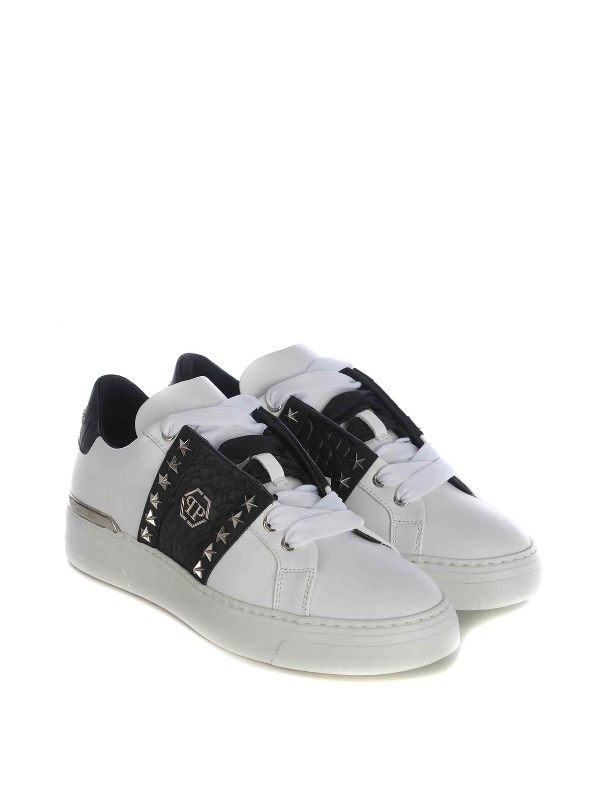 Shop Philipp Plein Rivarly Sneakers In White