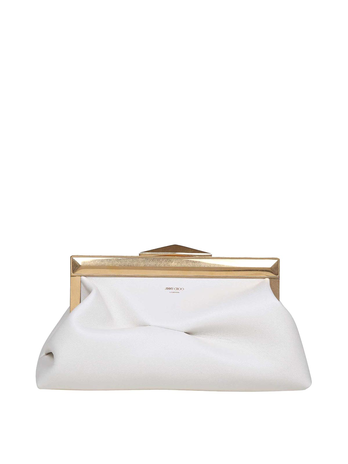 Shop Jimmy Choo Diamond Clutch In White