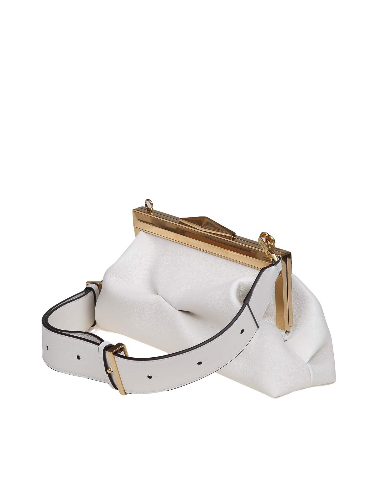 Shop Jimmy Choo Diamond Clutch In White