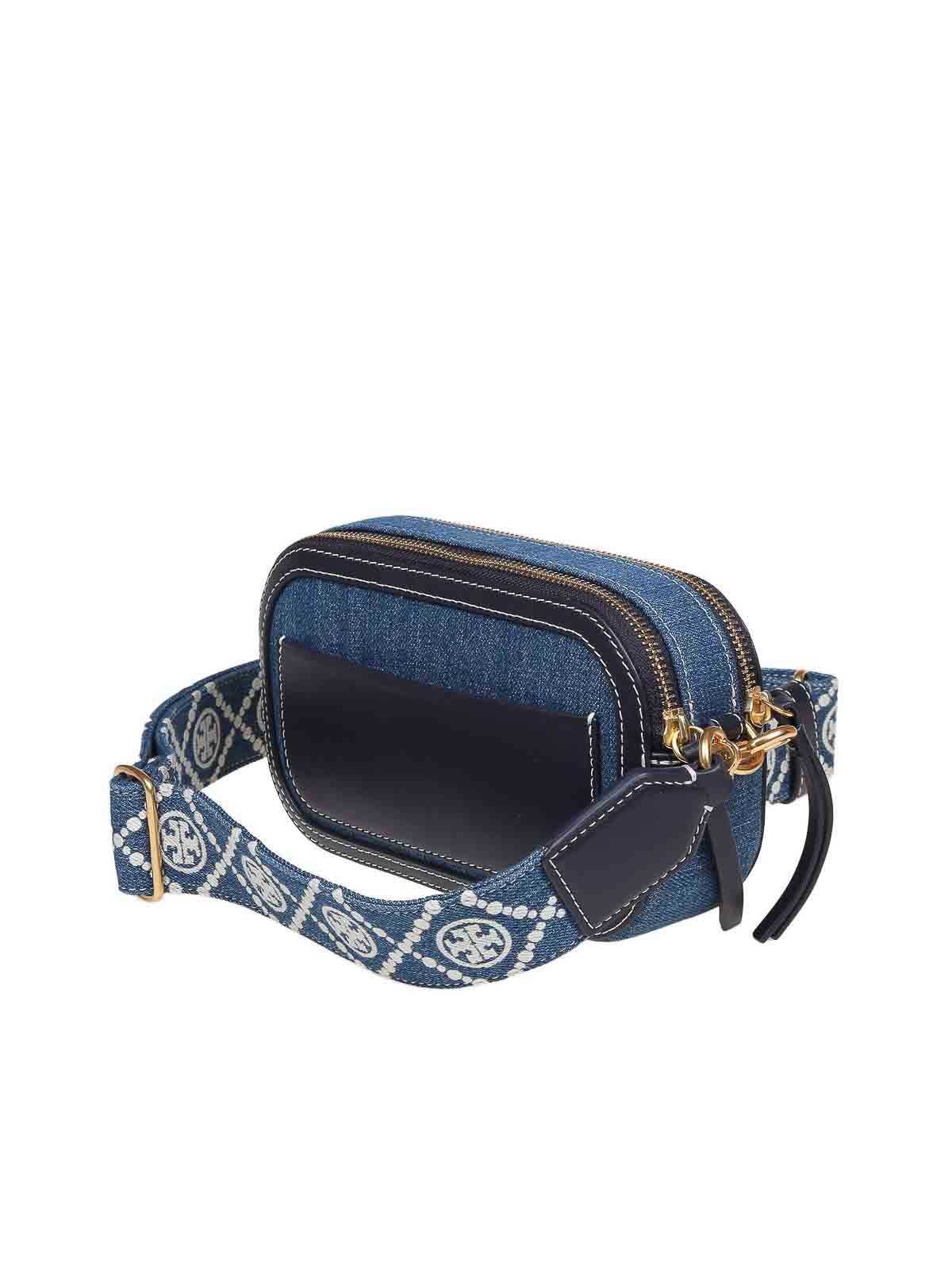 Shop Tory Burch Miller Mini Denim Shoulder Bag