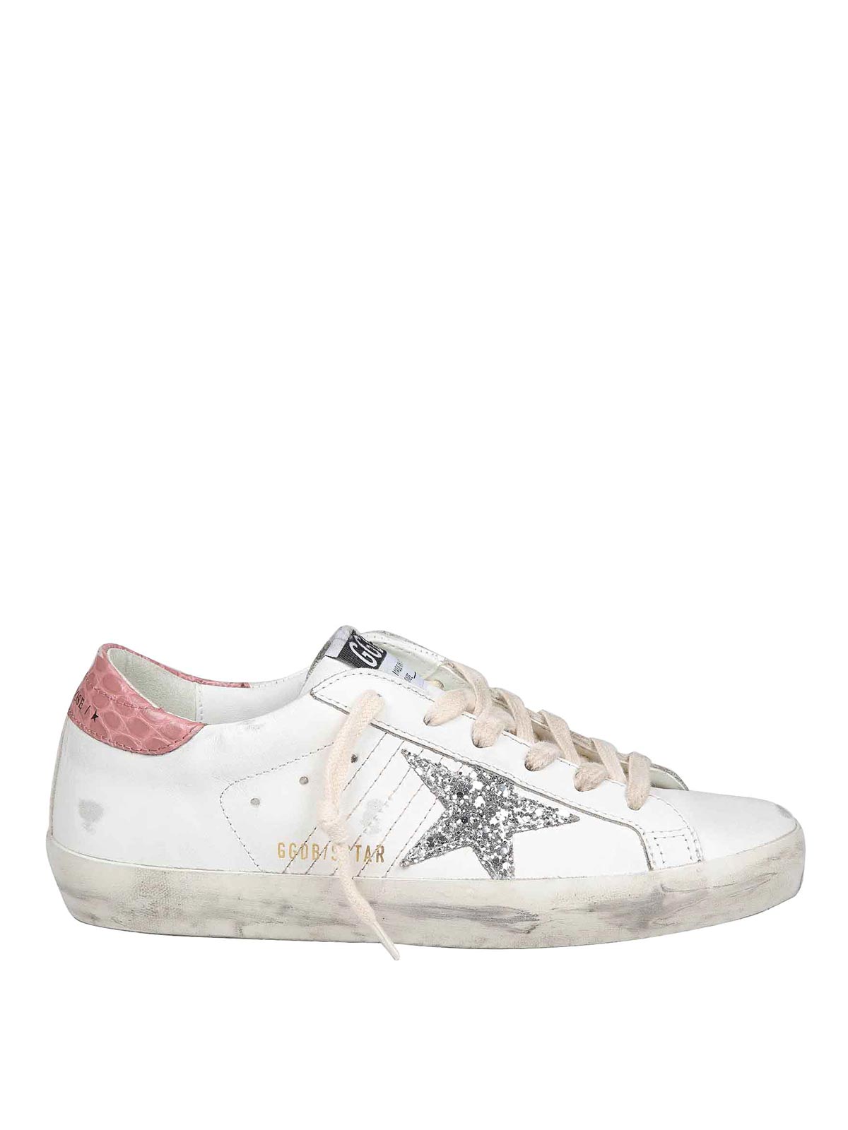 Shop Golden Goose Super Star Leather Sneakers In White