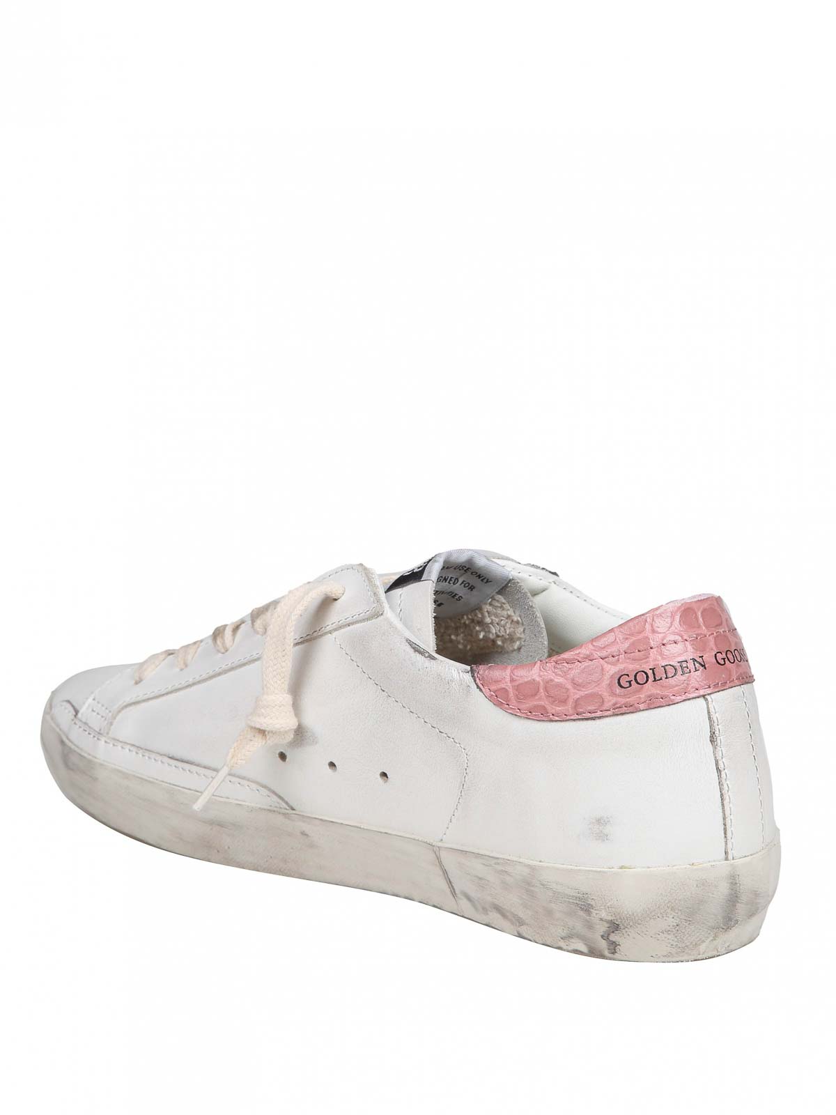 Shop Golden Goose Super Star Leather Sneakers In White