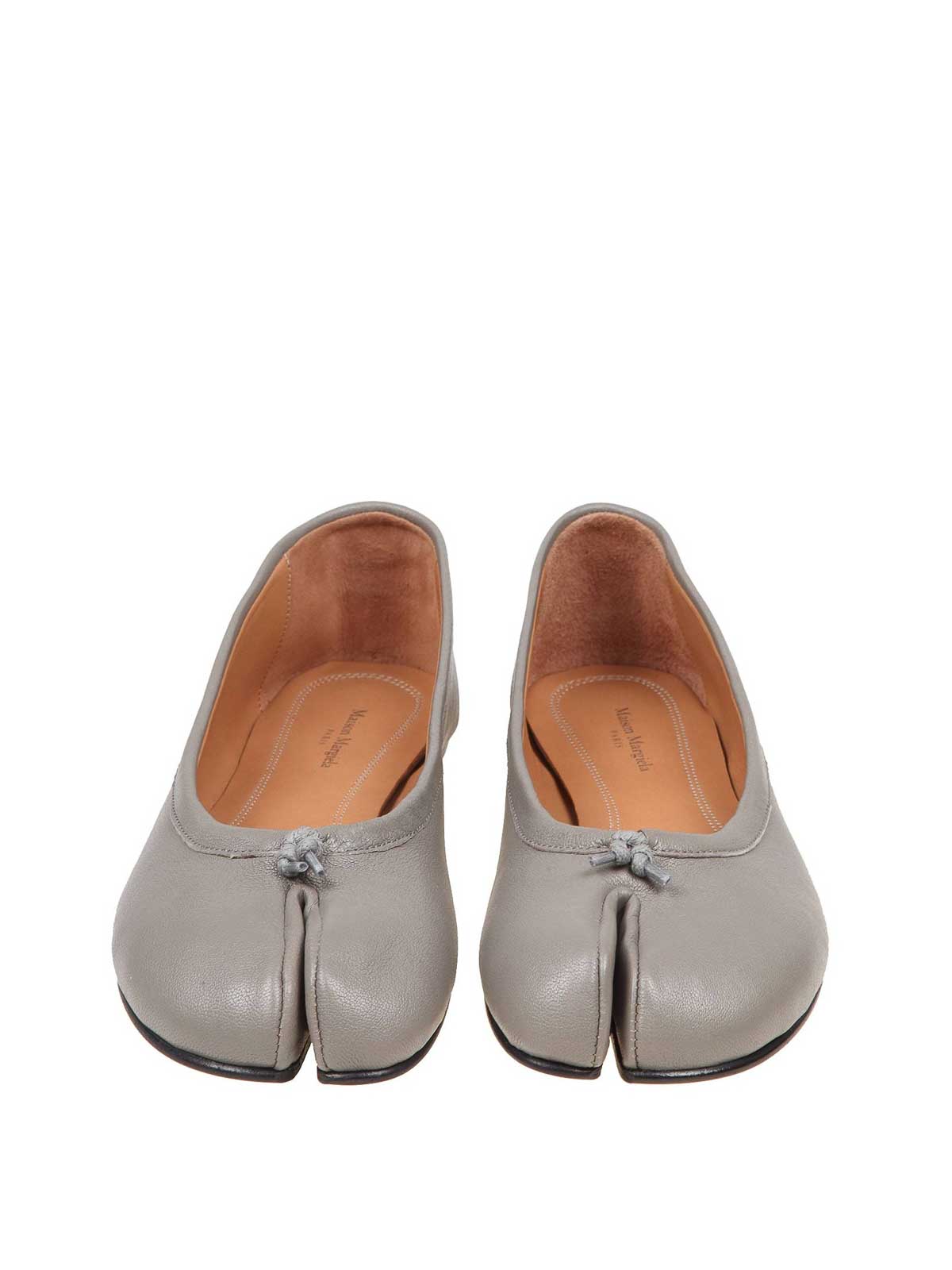Maison Margiela Tabi ballerina in gray leather|S58WZ0042P3753T8135