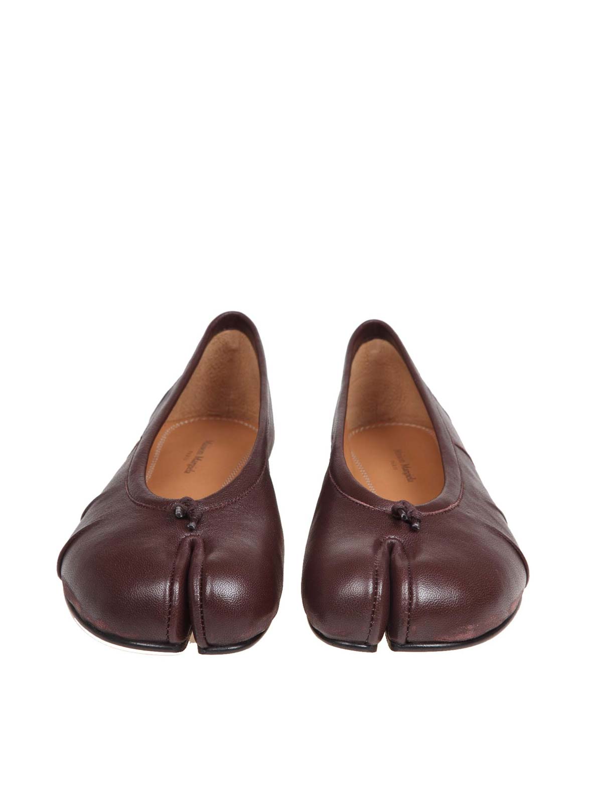 Maison Margiela ブラウン Tabi Ballerina シューズ Maison Margiela Tabi Ballerina in Brown Leather