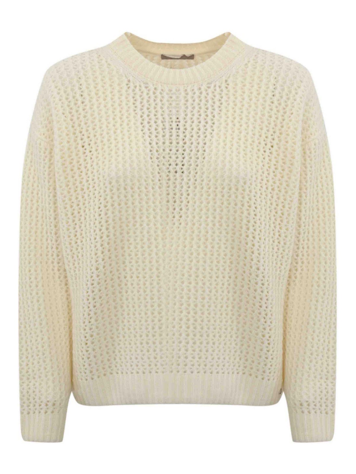 Shop Herno Wool Sweater In White