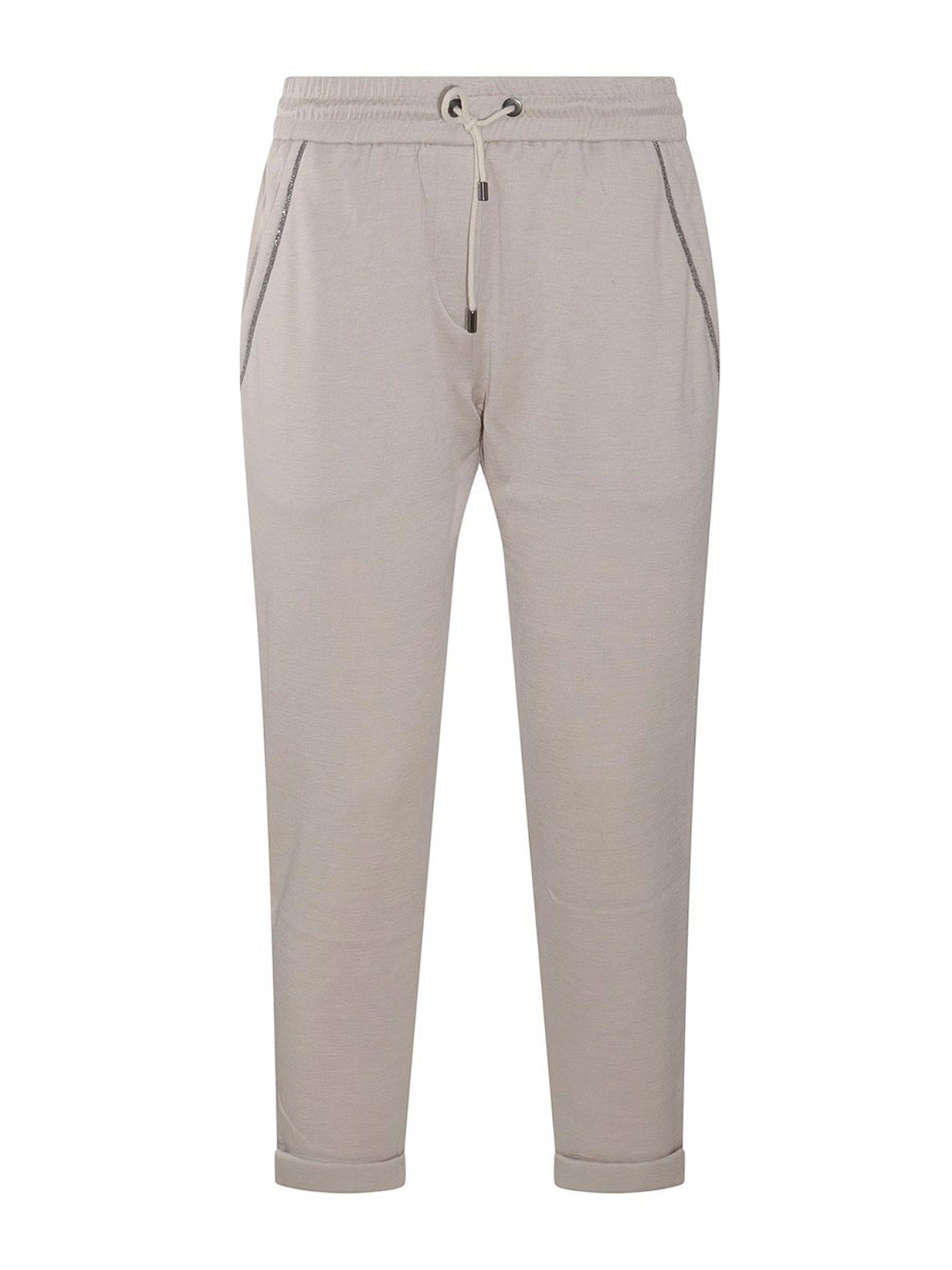 パンツ BRUNELLO CUCINELLI Woman Pants Beige MD828SB899 C9593 Brunello Cucinelli Beige Cotton Pants - Pink | MD828SB899C9593