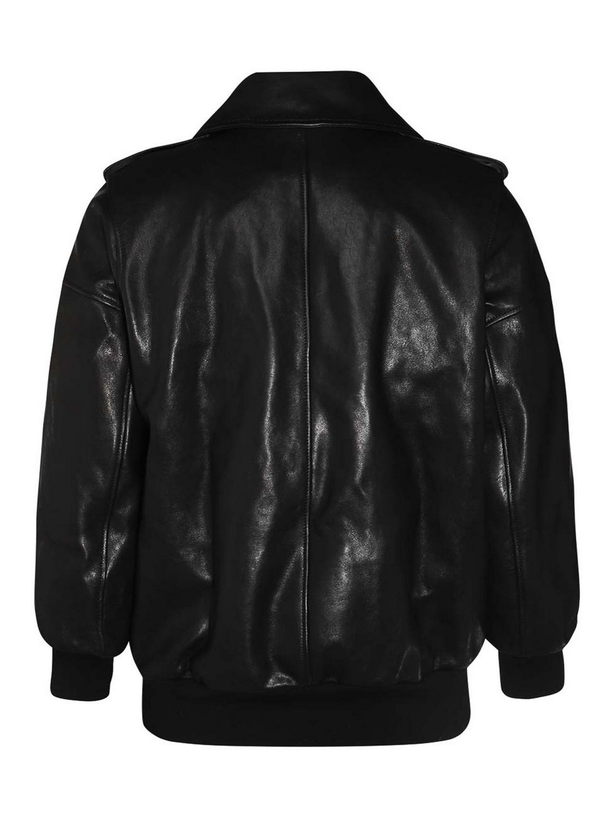 Shop Alexander Mcqueen Black Leather Jacket