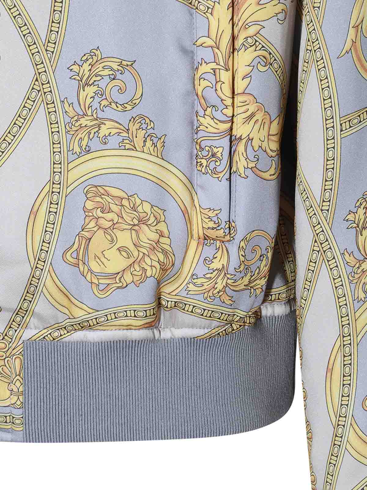 Shop Versace Multicolor Casual Jacket In Multicolour